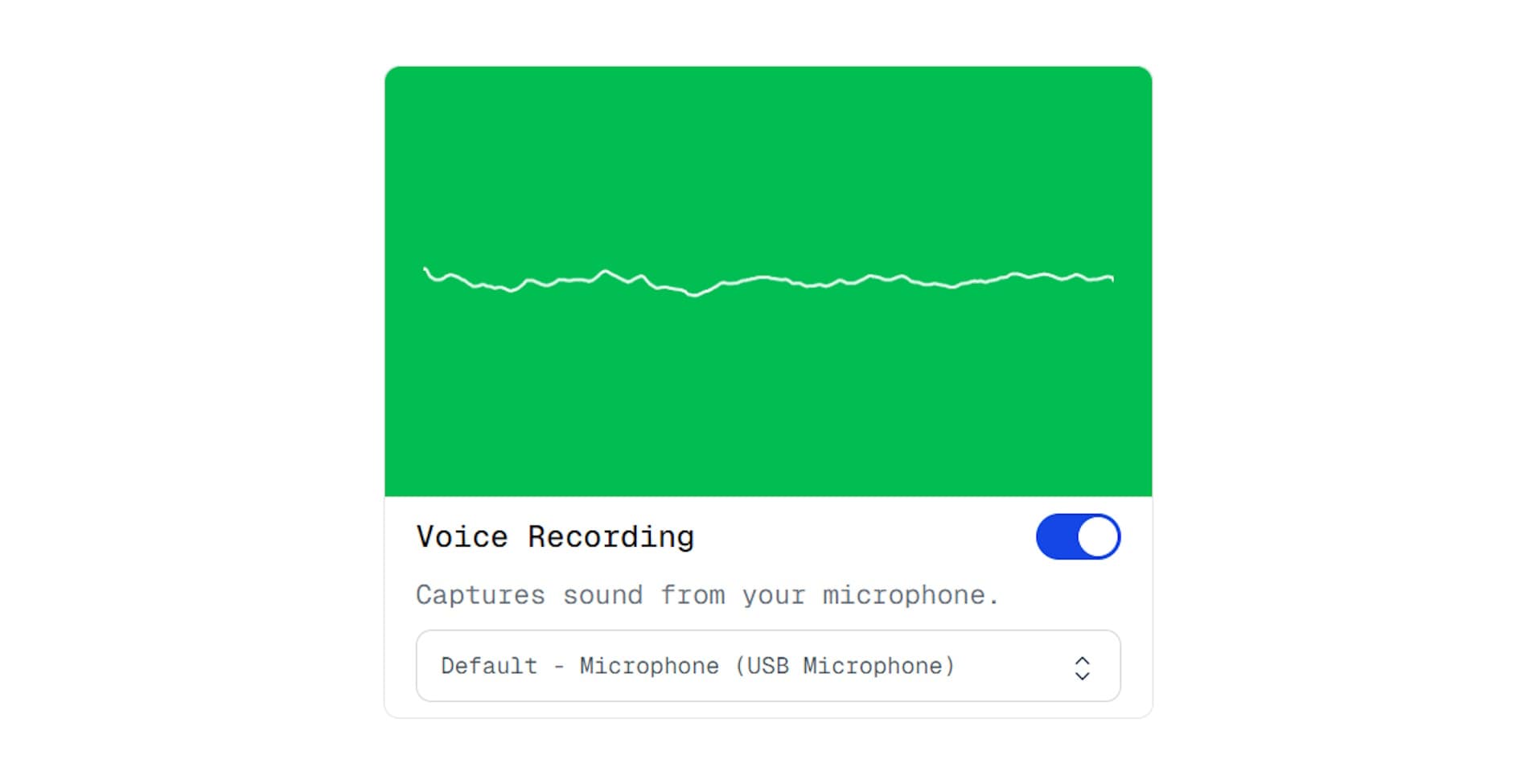 Image showing a sample ui of microphone recorder component